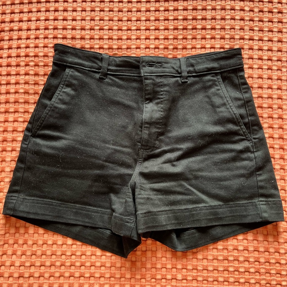 Everlane A-Line High Waist Black Women's Shorts